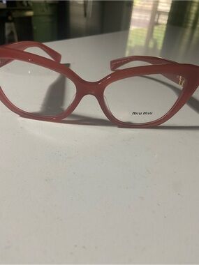 Miu Miu Rose Pink Cat-Eye Acetate Glasses brand new without tag
